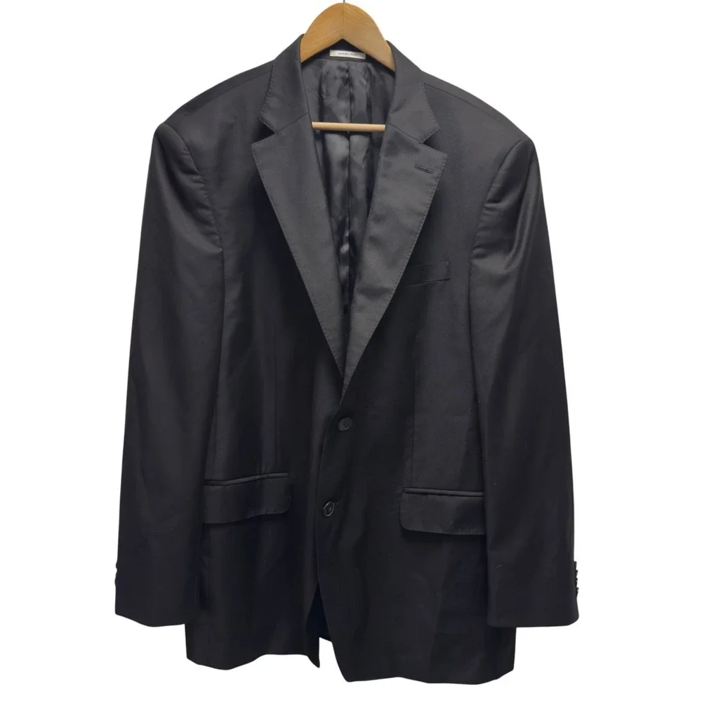 Peter Millar Men's 46R Black 2-Button Wool Double Vented Blazer Jacket Canada